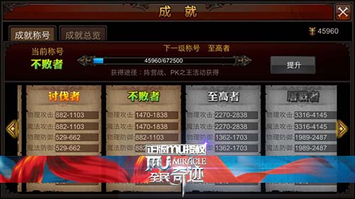 全民奇迹成就符文提升 消耗成就点解析